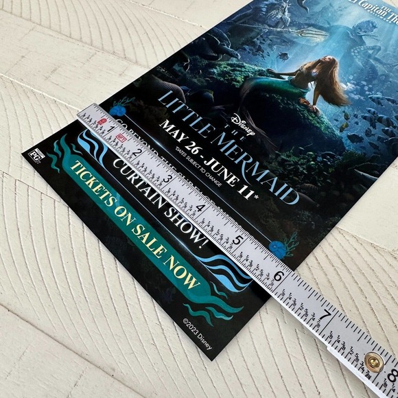 The Little Mermaid 2023 Hollywood El Capitan Theatre Mini Promo Poster 11x6" - Picture 7 of 7